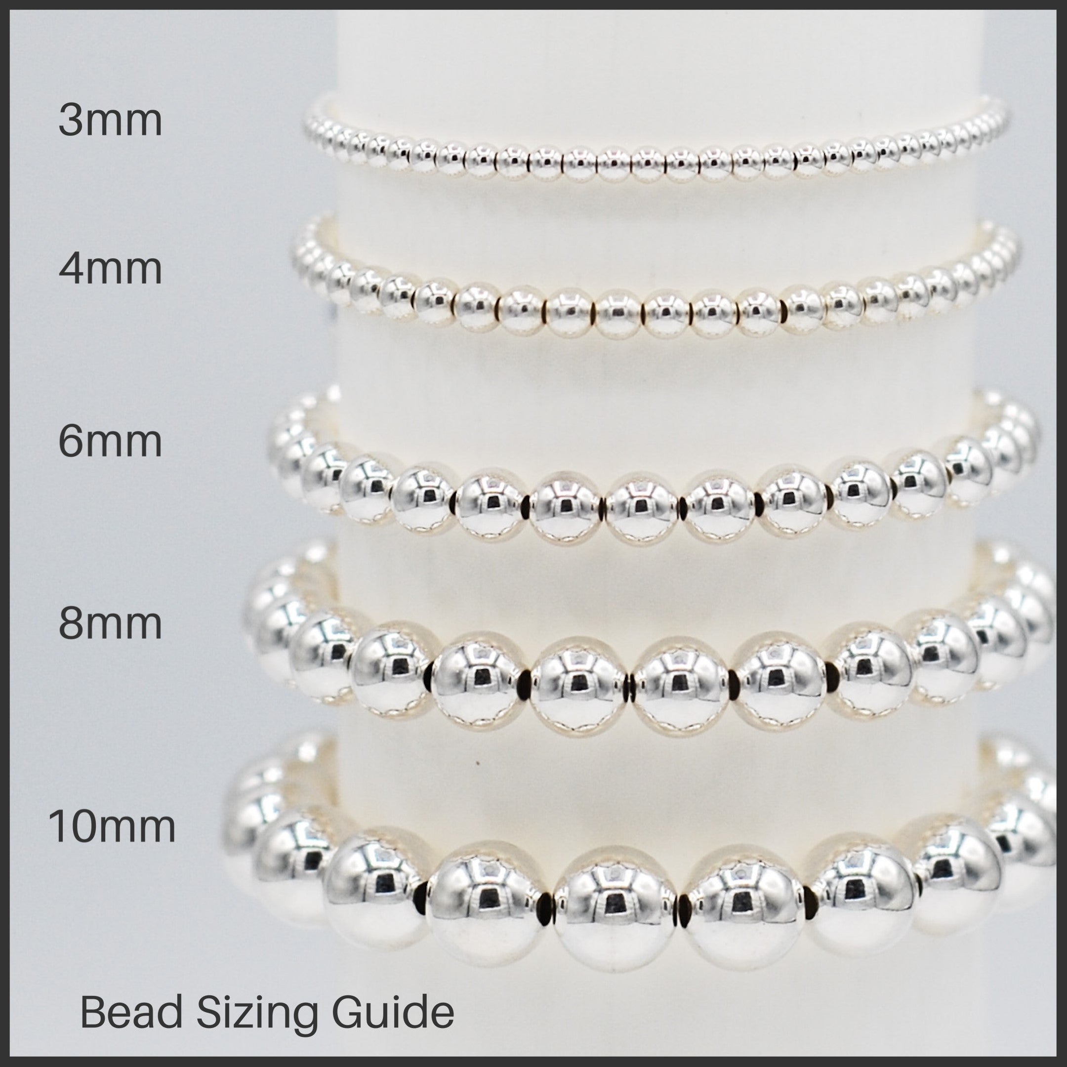 Sterling Silver Oval Chain & Beaded Bracelet Set - Jewel Ya