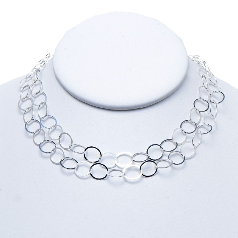 10mm Sterling Silver Long Chain
