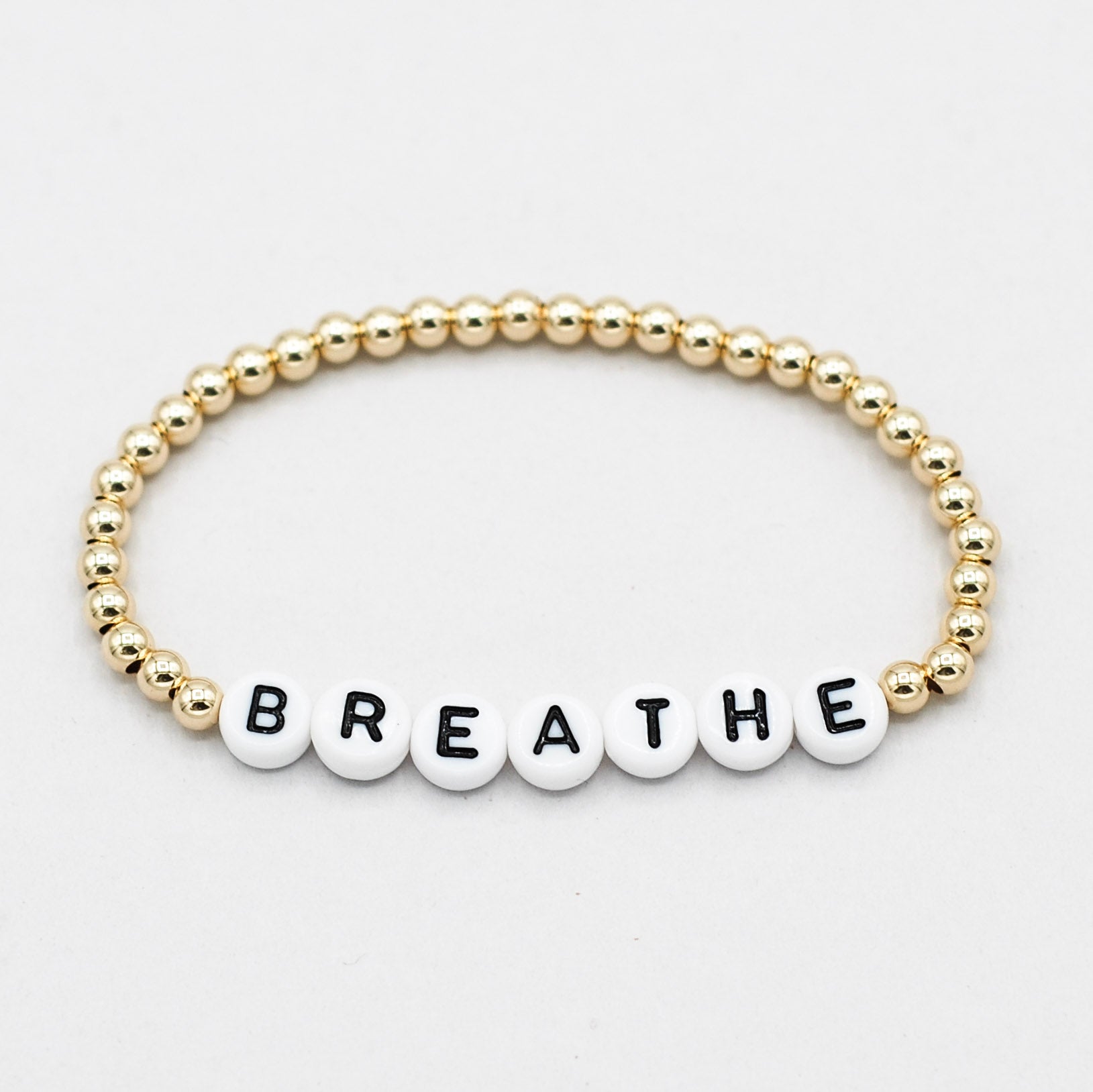 Intention 'Breathe' 4mm 14k Gold filled Bracelet