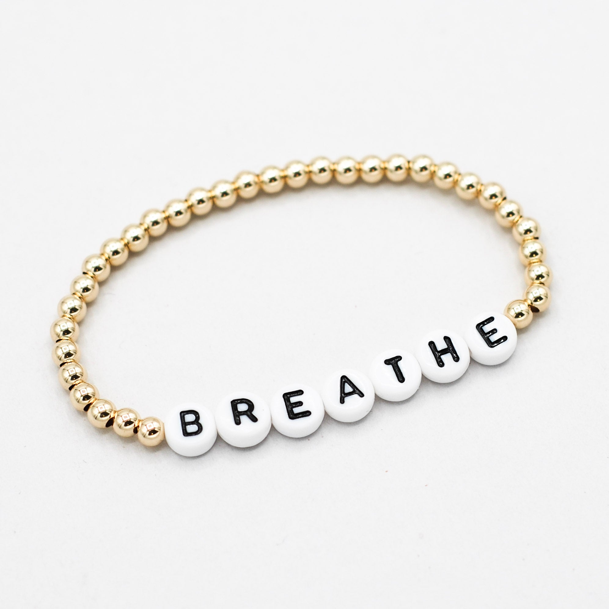 Intention 'Breathe' 4mm 14k Gold filled Bracelet