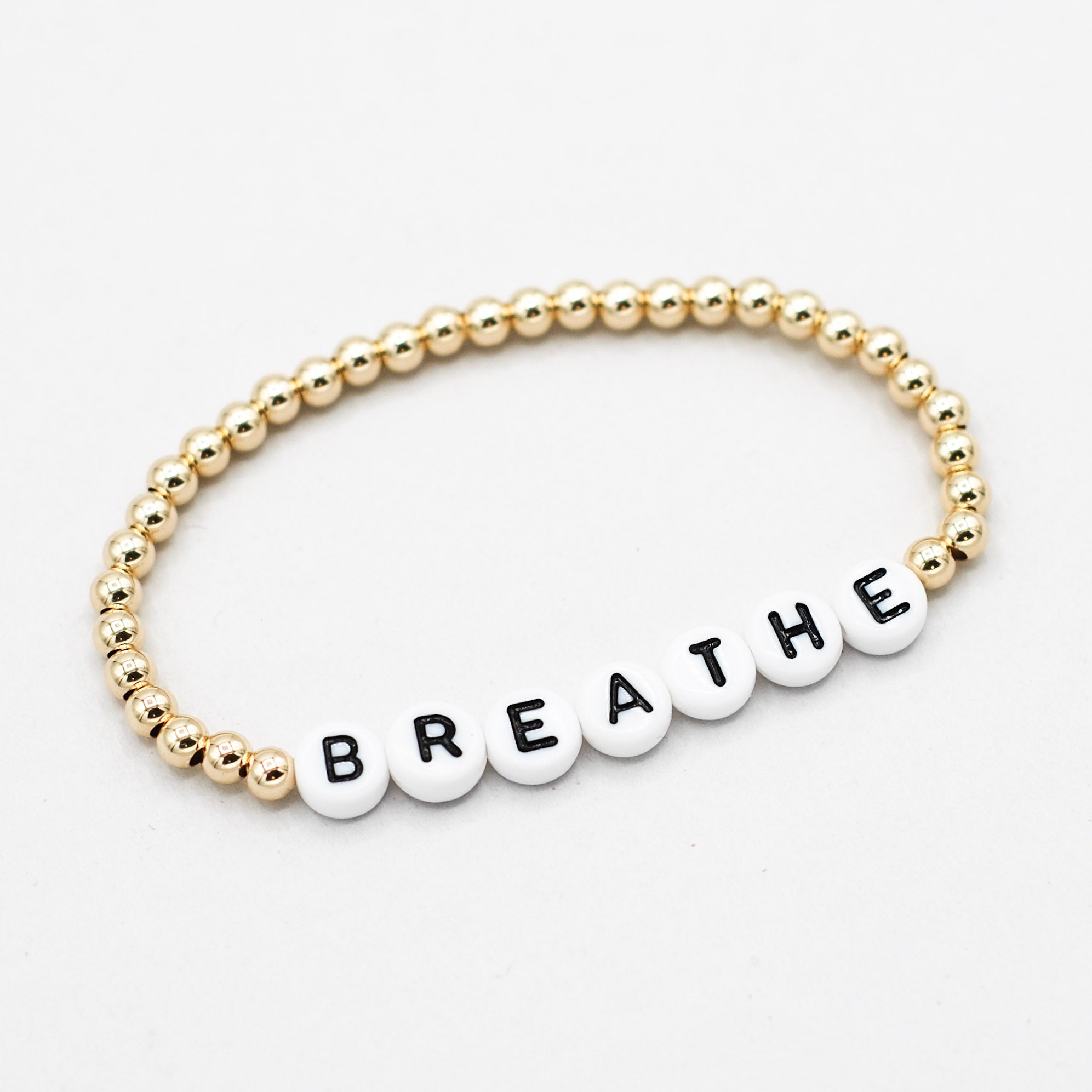 Intention 'Breathe' 4mm 14k Gold filled Bracelet - Jewel Ya