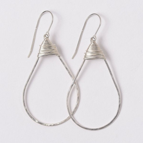 Sterling Silver Wire Wrapped Earrings