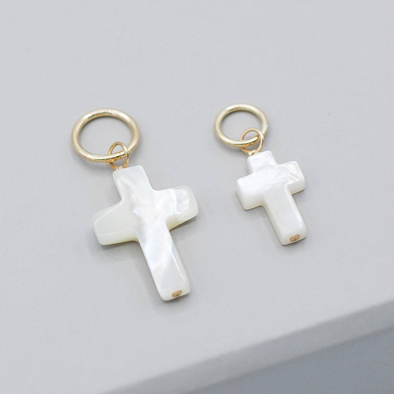 Mother of Pearl Cross Charms